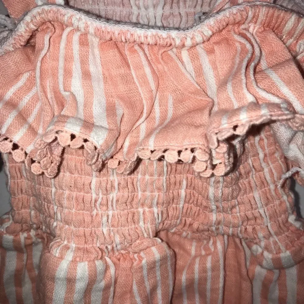 Jessica Simpson Coral Pink Striped Dress